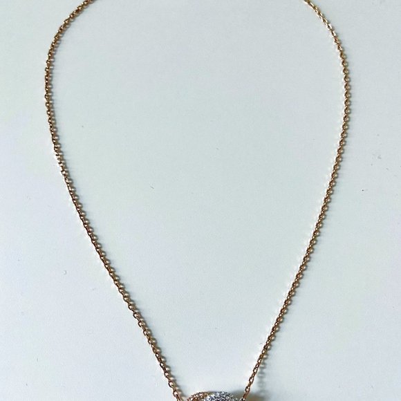Swarovski | Rose Gold Crystal Necklace | Intertwind Circles - Picture 4 of 8